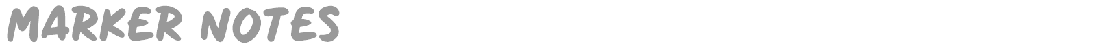 Marker Notes font preview